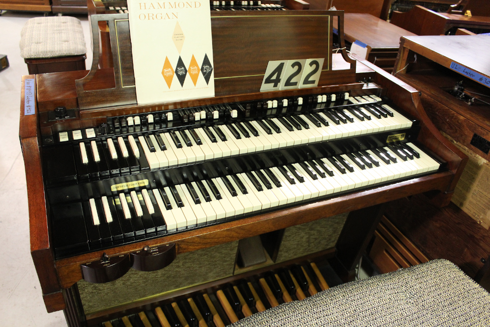 #422 is a 1963 Hammond A-100 in a mahogany finish. Serial #18453