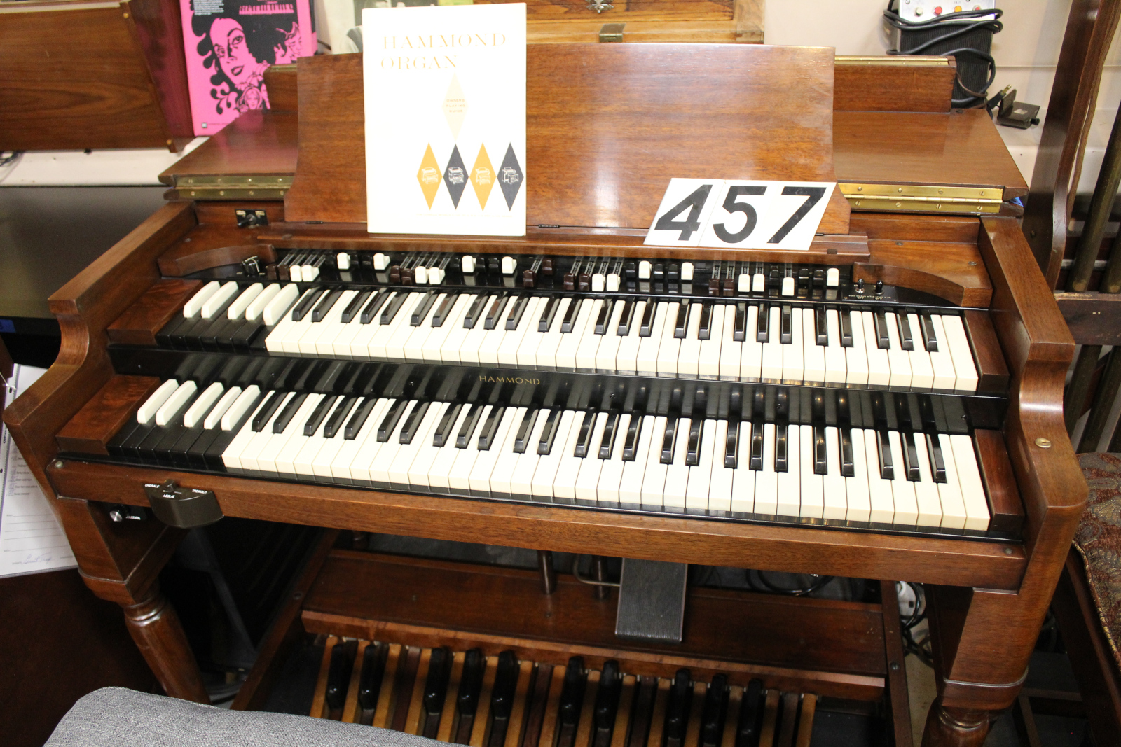 457 is a Hammond BV in excellent condition. While it may not be exactly like a B-3, it can still look and sound as amazing as one! Serial #21321 