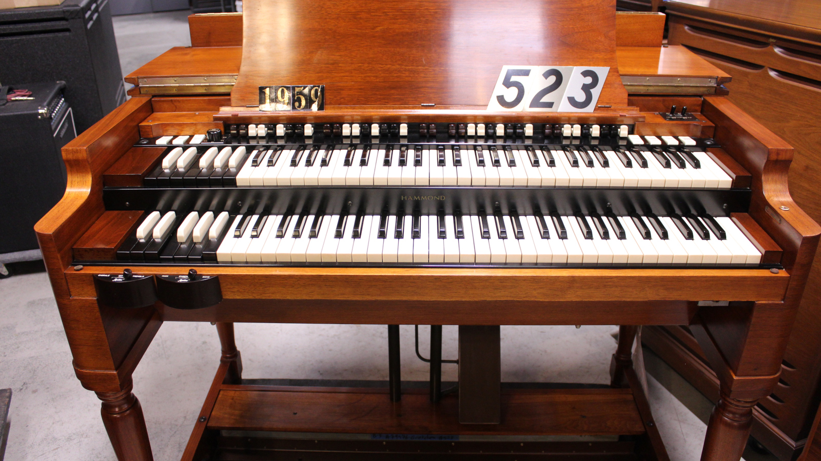 #523 is a Hammond B3 in a Mahogany finish. Serial #79576