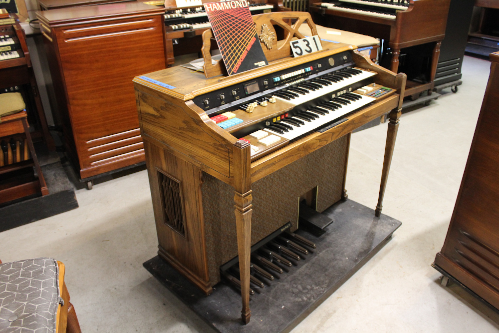 531 is a Hammond composer organ spinet organ. 50th year anniversary edition! Serial #0091402