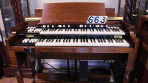 663 is a 1950 Hammond B2/B3 in a Walnut finish for sale!
