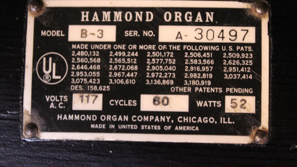 Classic Hammond B3 tonewheel organ for sale