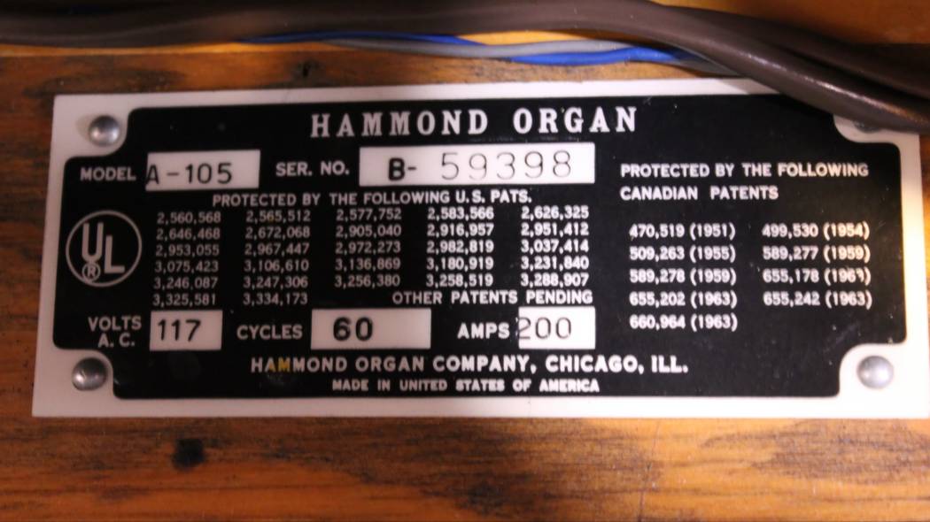 Classic Hammond A-105 tonewheel organ for sale