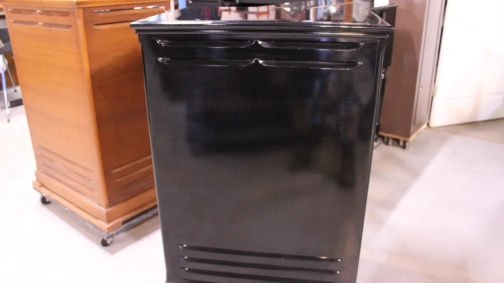 Custom high gloss ebony Hammond B3 with matching Leslie 122, inventory #728